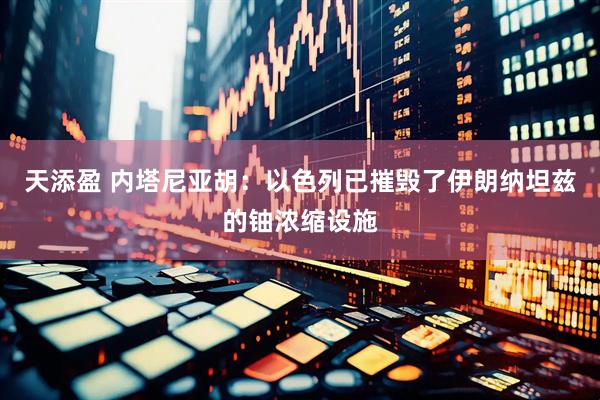 天添盈 内塔尼亚胡：以色列已摧毁了伊朗纳坦兹的铀浓缩设施