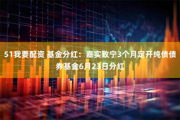 51我要配资 基金分红：嘉实致宁3个月定开纯债债券基金6月23日分红