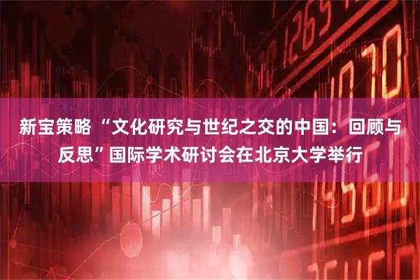 新宝策略 “文化研究与世纪之交的中国：回顾与反思”国际学术研讨会在北京大学举行